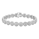 Brazalete De Tenis Miracle Set Con Diamantes En Plata De Ley