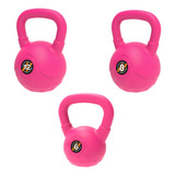 Set 3 Pesas Rusas De 6 Kg + 8 Kg + 12kg Fitnesas Kettlebell