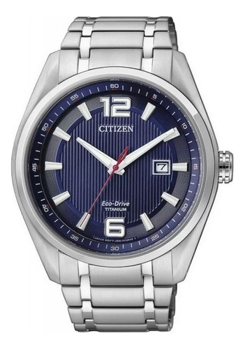 Pulsera De Titanio Plateado Citizen Aw1240-57m Eco-drive Par