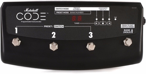 Marshall Footswitch 4 Botones Pedal Control Code Musicapilar