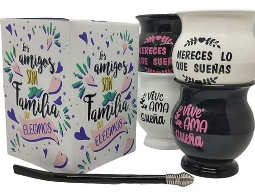 Mate Personalizado Para Souvenir Con Caja Y Bombilla X 20