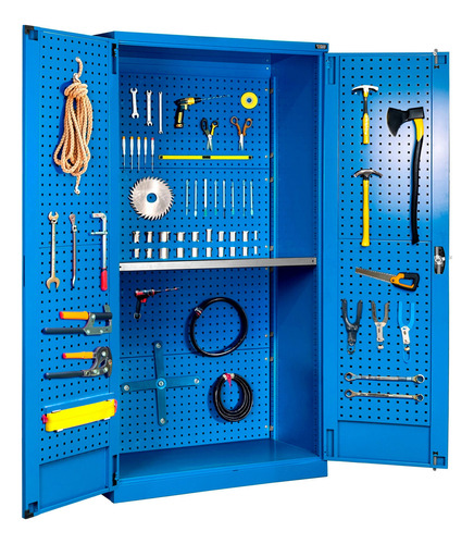 Armario Storage Compat 102x40x200cm Para 800 Kg Color Azul