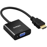 Adaptador Onten Hdmi Activo A Vga 1080p, Negro