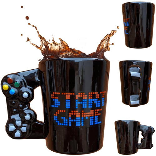 Caneca Xícara Controle Vídeo Game Joystick Porcelana 400ml