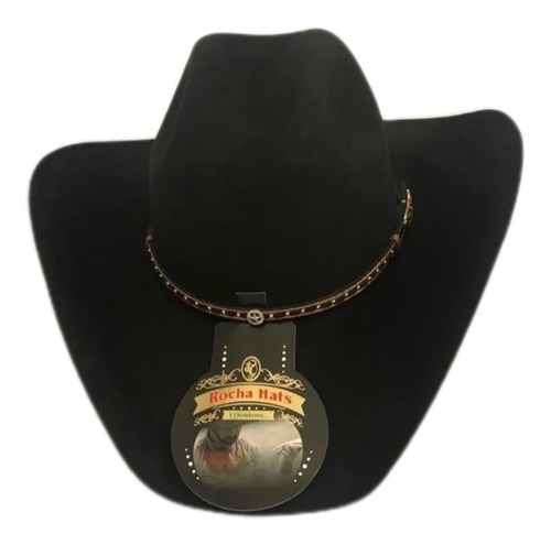 Sombrero Texana Chihuahua Lana Fina Rocha Hats 15x Negro