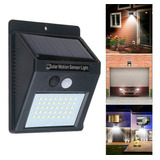 Lampara Led Solar Reflector Exterior Jardín Sensor De Mov