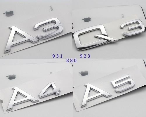 Emblema Maletero Audi Letras A3 A4 A5 Q5 Q7 Foto 2