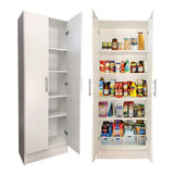 Despensero Cocina 2 Puertas 180 Forrado Mueble Organizador & Color Blanco