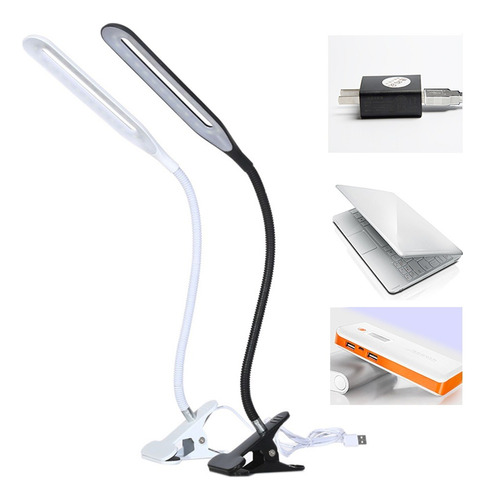 Lampara Led Usb  Flexible Pinza Movil  Escritorio P. De Mayo