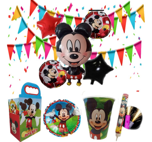 Mickey Mouse Articulos Fiesta Paquete Tematico Kit Set 