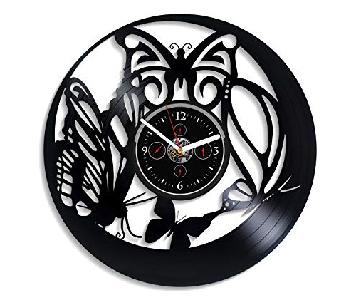 Reloj De Pared Kovides Con Diseño De Mariposa De 12.0 En, He