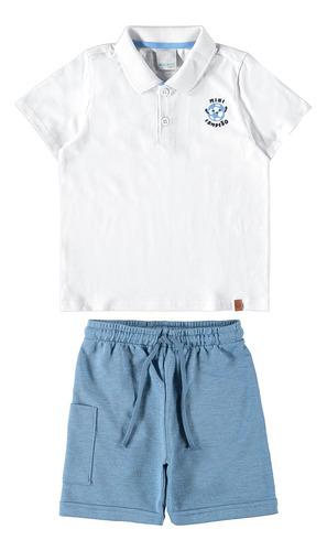 Conjunto Infantil Menino Camisa Polo Verão 23 Malwee