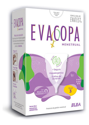 Evacopa Copa Menstrual Hipoalergénica Uso Continuo