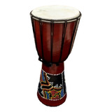 Djembe 40 Cm Instrumento De Indonesia Artesanal Cuero-madera