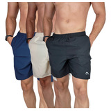 Kit 3 Shorts Masculino One Blast Bermuda Academia Tac Tel