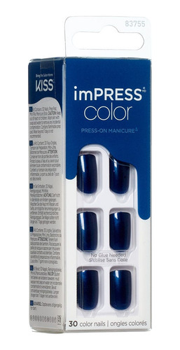 Uñas Impress Color Never Too Navy