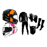 Casco Integral Hawk Rs1f + Kit Termico Completo Pra Piel Cuo