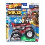 Hot Wheels Monster Trucks Dragbus  Roja Con Negro