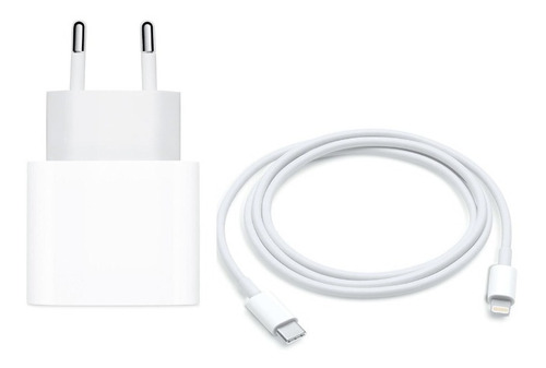 Cargador Carga Rápida 20w Apple + Cable 1m Usb-c A Lightning