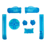 Set Botones Azul Claro Transparentes Para Game Boy Advance
