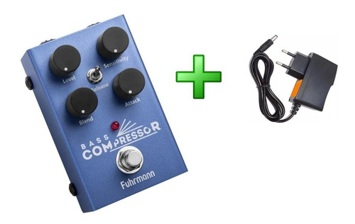 Pedal Efeito Para Baixo Fuhrmann Bass Compressor Bc-10+fonte