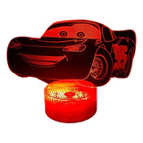 Lámpara 3d De Rayo Cars 7 Colores Led Integrado