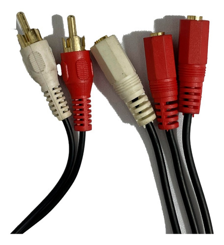 Cable Auxiliar 2 Rca Macho A 3 Hembras 