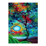 Kit Bordado Pintura Por Diamante Árbol Paisaje Mágico 20x25