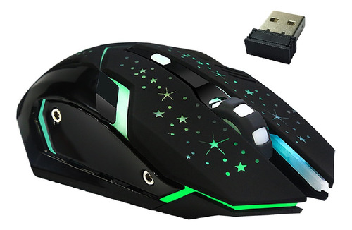 Mouse Gamer Inalambrico Retro Iluminado Wb-911 3200 Dpi Usb 