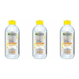 3 Agua Micelar Desmaquillante Garnier Express Aclara 400ml