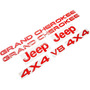 Grand Cherokee Limited Jeep Emblemas Kit Rojo Calcomana Jeep Grand Cherokee