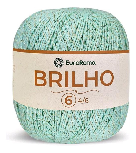 Barbante Brilho Euroroma 406m Cor 800-verde Agua Claro Ouro