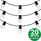 Guirnalda Lámparas Vintage Decorativa Foco 1w Led Cálida 20m