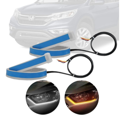 Daylight Barra Led Fita Farol Pisca Sequencial Crv Cr-v