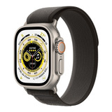 Apple Watch Ultra Gps + Cellular - Caixa De Titânio 49 Mm - Pulseira Loop Trail Preta/cinza - M/g