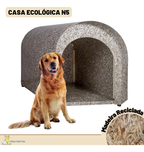 Casa Cachorro Caminha Reciclada N5 Grande Madeira Ecológica