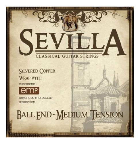 Cuerdas Sevilla Criolla (nylon) Med Tension (usa )ball End !
