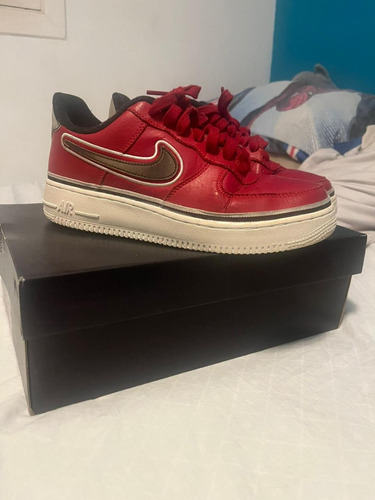 Tenis Air Force 1,1 07 Lv8 Sport Nba Vermelho Tamanho 38