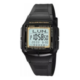 Relógio Vintage Casio Data Bank Masculino Preto Db-36-9avdf