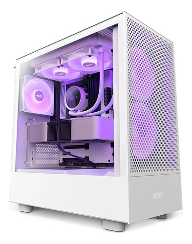 Caja Atx Nzxt H5 Flow Rgb (blanco) Color Blanco