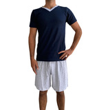 Pijama Para Hombre Conjunto Playera Y Bermuda Alfani Premium