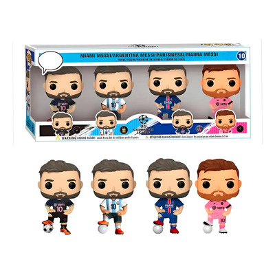 Set 4 Figuras Pop Lionel Messi 7cm | Meses sin interés
