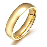 Anillo Color Oro Clásico Banda Acero Inoxidable Hombre Mujer