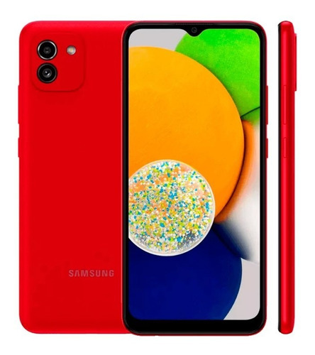 Samsung Galaxy A03 64gb Vermelho 4gb Ram Com Camera De 48mp