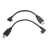 Seadream En Ángulo Micro Hdmi A Hdmi Cable 8 Pulgadas Ángulo