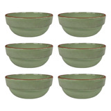 Set X 6 Cazuela Esmaltada Apilable 14 Cm Verde Vintage 