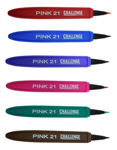 Delineador Ojos Color En Fibra - Challenge- Pink 21 Original