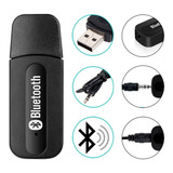 Receptor Bluetooth Para Som Com Saída Usb E Cabo P2 Stéreo