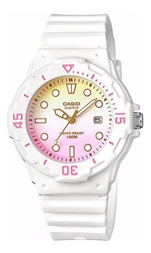 Reloj Casio Lrw 200h 4e2 Para Dama Blanco Original Color Del Fondo Bicolor