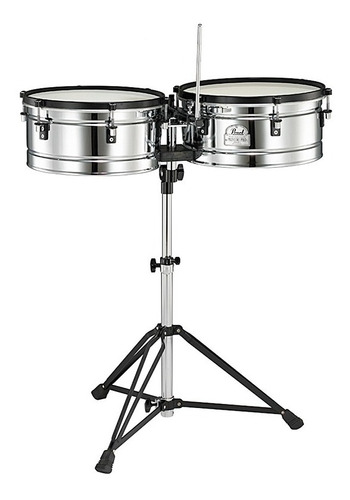 Timbaleta Con Soporte Pearl Primero Pro 14 + 15 Acero Pro